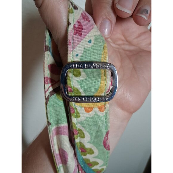 Vera Bradley Quilted Crossbody Purse Bag Messenger Paisley Floral Green - Picture 7 of 8